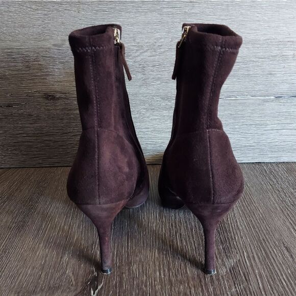 Nine West Women's Cadence Brown Suede Ankle Bootie Size 7.5 - Picture 5 of 9